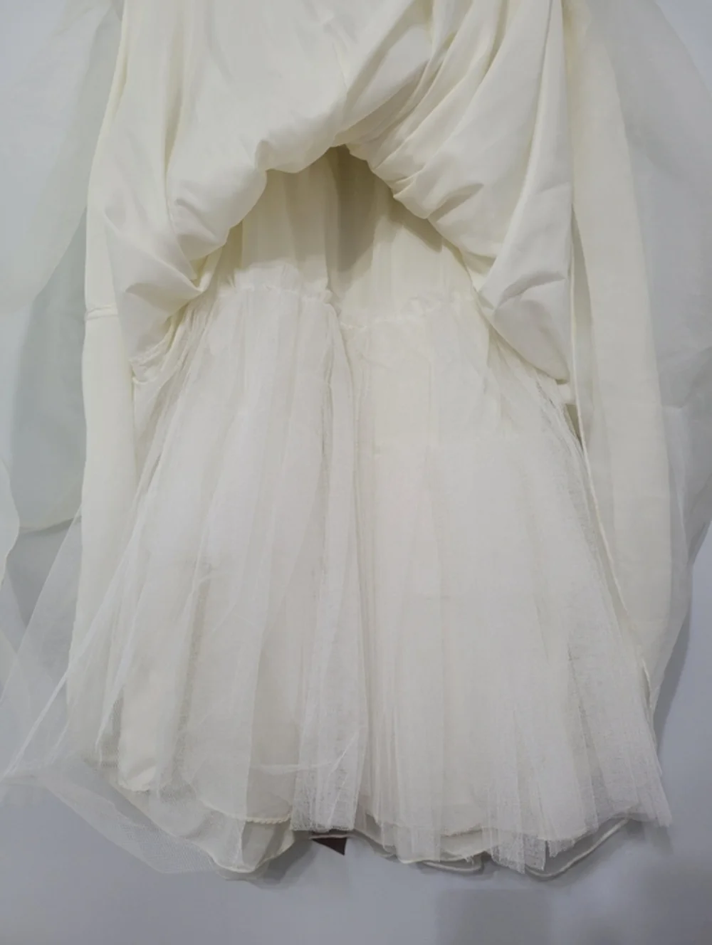 Sweet Beginnings Flower Girl Dress Size 8 Ivory‎ Off White w/ Gray Sash
